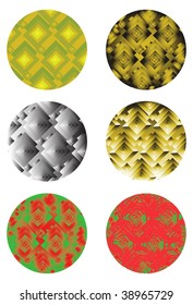 Round artistic decorative backdrops. Vector