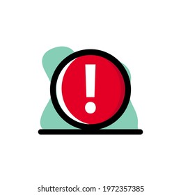 Round Attention Icon Conceptual Vector Illustration Design eps10