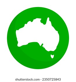 Rundfahrplan für den australischen Kontinent - Symbol. Vektorgrafik.