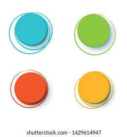 Round background with color drops