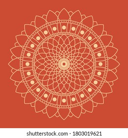 Round background mandala . This is a round background mandala , all of these objects or assets are separated and ready for editing.