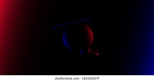 Round background with minimal concept design 