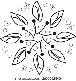 arrière-plan rond création vectorielle art mandala 