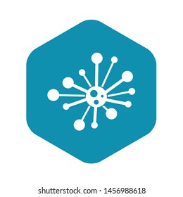 Round bacteria icon. Simple illustration of round bacteria vector icon for web