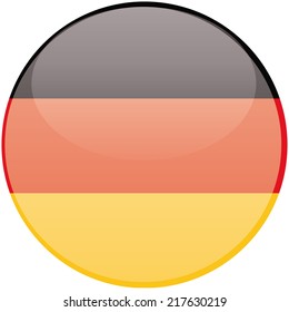a round badge with the german flag on a white background