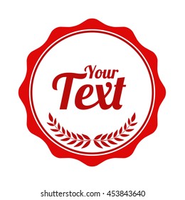 Round badge shape vector illustration