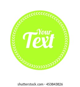 Round badge shape vector illustration