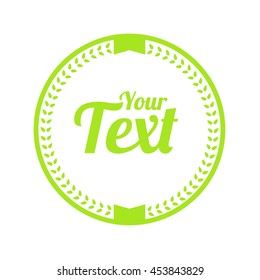 Round badge shape vector illustration