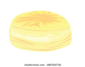 Round bakery pastry. vector illustration