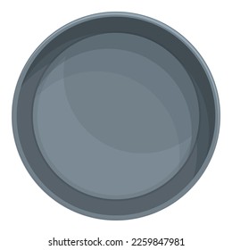 Round bakeware icon cartoon vector. Cooking stuff. Cook equipment