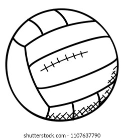 
A round ball with orbital lines depicts the water polo ball. 
