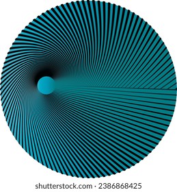 runde Kugel-Spiralvektorsymbol