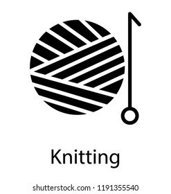 Round ball with thread is known as knitting 