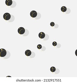 round balls with elements of gold.seamless abstract pattern. vector illustration.