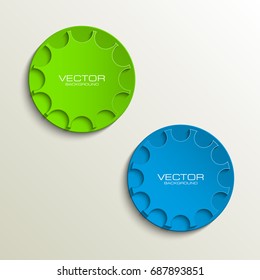 Round banner background presentation, vector circle shape backdrop information. Graphic shape composition presentations. banners annotations. Color round sticker banner for registration of proposals
