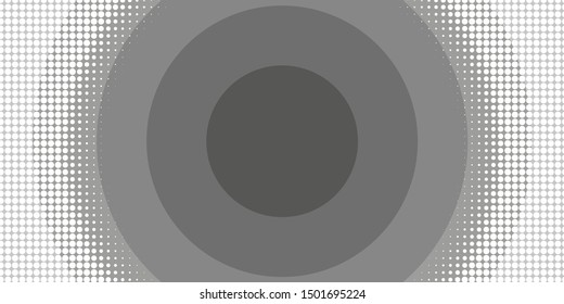  Round banner with dots.Halftone circle vector frame .Black abstract vector circle.