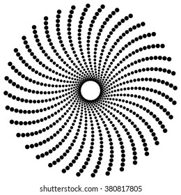 Round banner. Halftone dots circle.