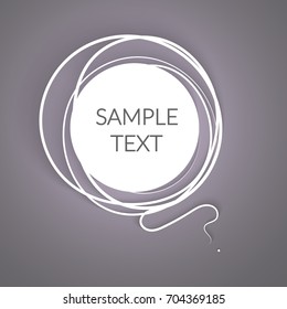 Round banner on a gray background . Retro style. Advertising, discounts, inscriptions. flat isolated vector illustration.