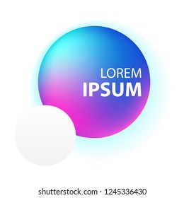 Round banner with place for text. Graphic element for advertising, web design and much more.