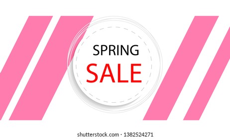 round banner of spring discounts