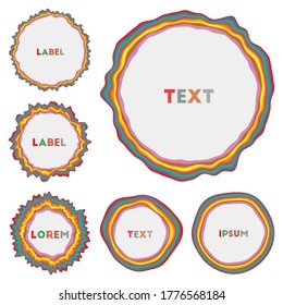 Round banners collection. Artistic circular backgrounds. Superb vector illustration.
