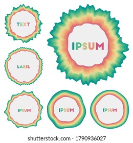 Round banners set. Appealing circular backgrounds. Cool vector illustration.