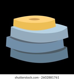 round barbell plates vector illustration