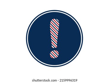 Round Barbershop Warning Sign Vector Illustration Isolated