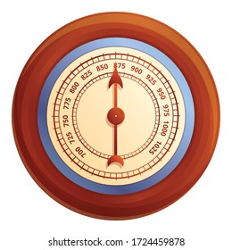 Rundbarometer-Symbol Cartoon des runden Barometer-Vektorbildes für Web-Design isoliert auf weißem Hintergrund