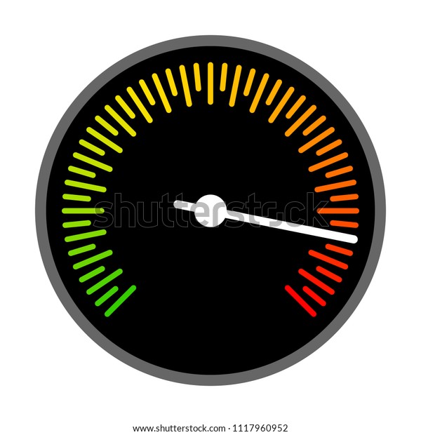 Round Barometer Speed Gauge Indicator Flat Stock Vector (Royalty Free ...