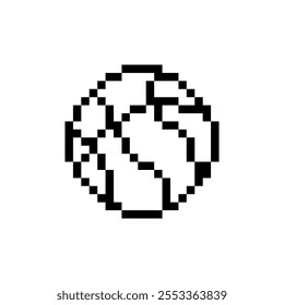 round basketball sport pixel art