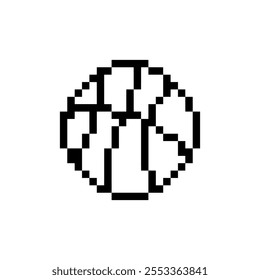 round basketball sport pixel art