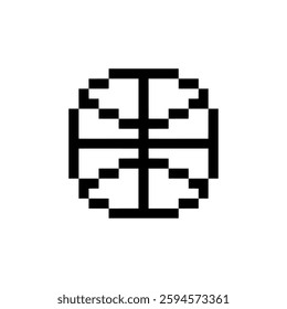 round basketball sport pixel art