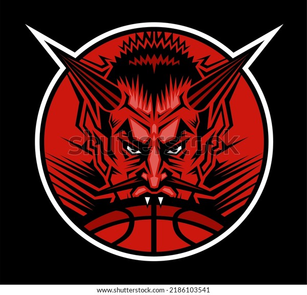 Round Basketball Team Design Devil Mascot Stock Vector Royalty Free 2186103541 Shutterstock 7003