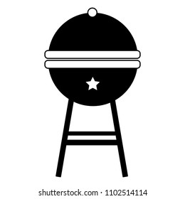 round bbq grill close image