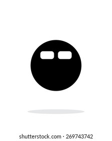 Round bed simple icon on white background. Vector illustration.