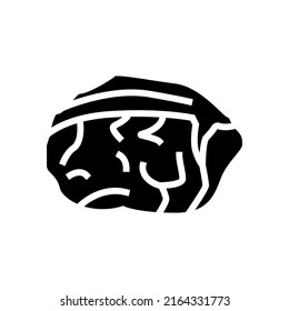 round beef meat glyph icon vector. round beef meat sign. isolated contour symbol black illustration