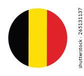 Round belgium flag vector icon isolated, belgium flag button