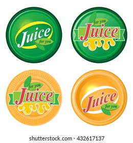 Round beverage coaster isolated on white background. Cupmat for glass. Coaster for juice. Vector illustration for cafe or bar.