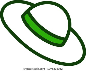Round big hat, illustration, on a white background.