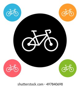 Icono de bicicleta redonda