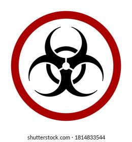 Round Biological Hazard or Biohazard Sign. Vector Image.