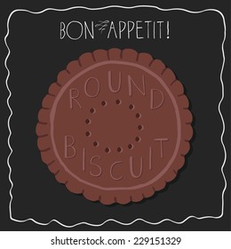 Round biscuit illustration.