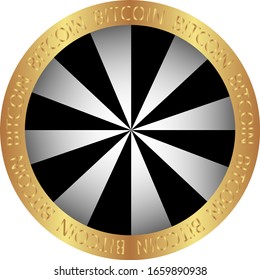 round bitcoin lottery icon. mining. game concepts, applications, web