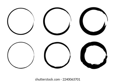 Cepillo negro redondo cepillos vectorart