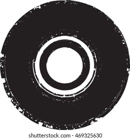 Round Black. Circle Retro Shape. Banners, Insignias,stamps,Icons, Labels and Badges.