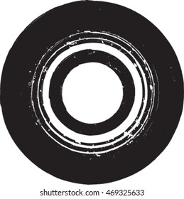 Round Black. Circle Retro Shape. Banners, Insignias,stamps,Icons, Labels and Badges.
