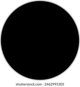 Round black isolated on white background.Vector illustration.