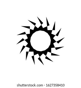 The round black knife symbol 