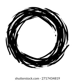 Runde schwarze schmutzige Farbe Kreis Form
